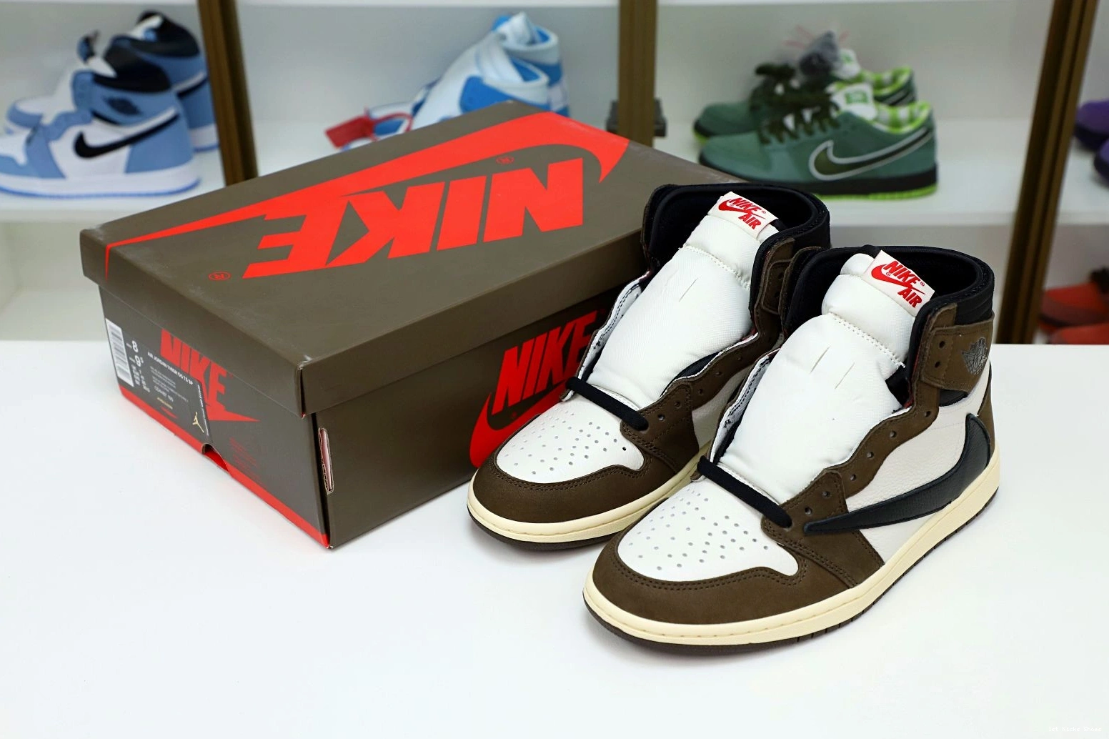 1st Kicks HIGH RETRO Popular SCOTT 1989 AIR TRAVIS JORDAN OG Kimikick 1 'MOCHA' X 1106